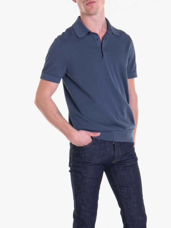 The Best Shops BRIONI: Polos  - Polo - Bleu Clair