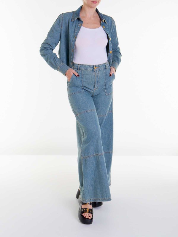 MOSCHINO: Hemden online - Hemd - Helles Jeansblau