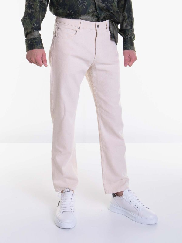 The Best Shops ROBERTO CAVALLI: Bootcut - Bootcut Jeans - Weiß