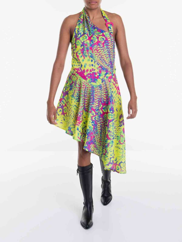 The Best Shops Versace Jeans Couture: abiti al ginocchio - Vestito Multicolore