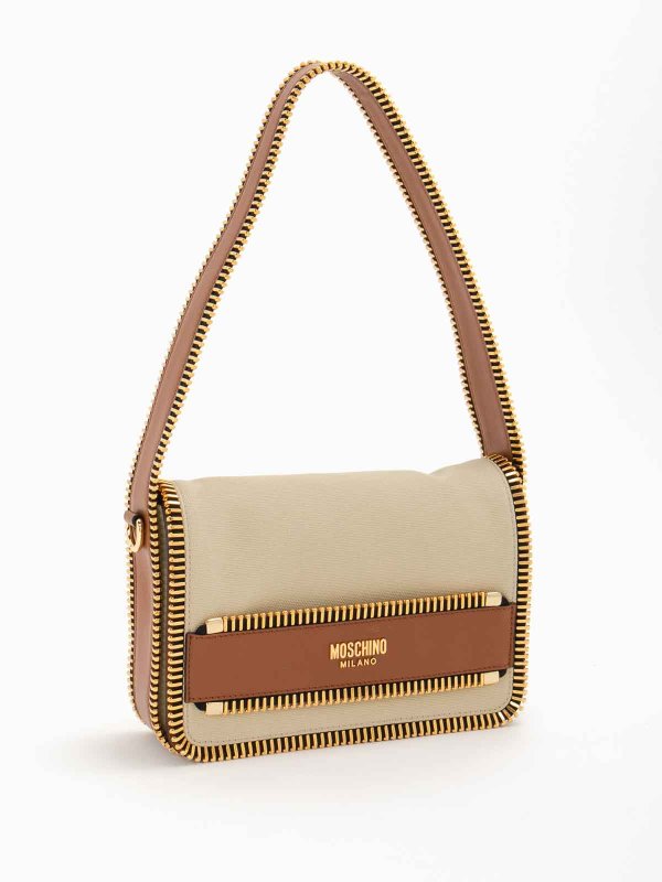 MOSCHINO: Schultertaschen online - Schultertasche - Beige