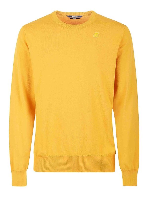 K-WAY: Strickpullover mit Rundhalsausschnitt - Rundhalspullover - Orange