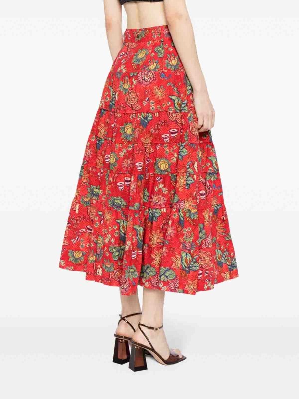 Langer Rock - Rot shop online: ULLA JOHNSON