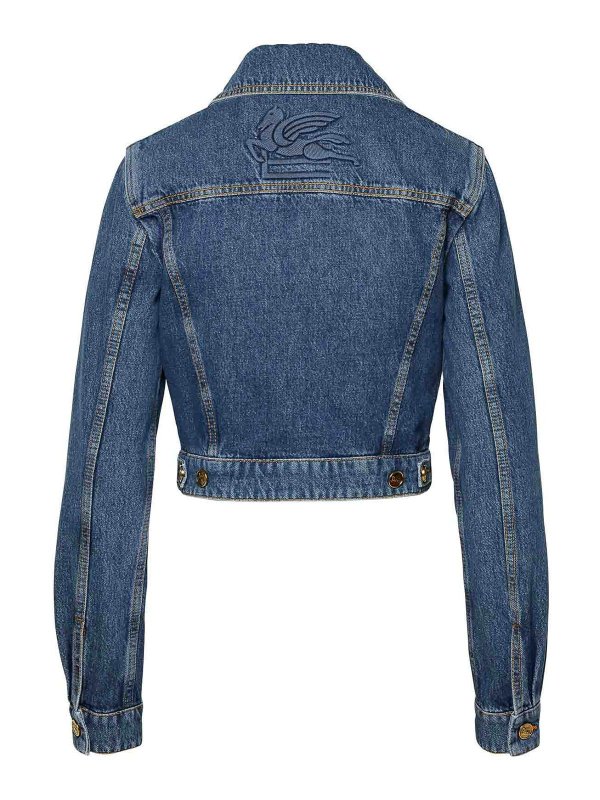 ETRO: casual jackets online - Blue Cotton Jacket