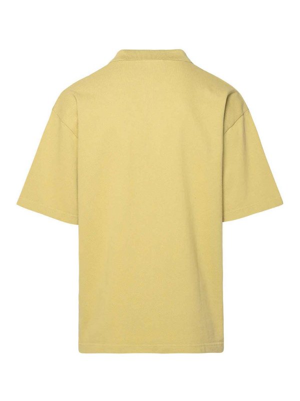 MAISON KITSUNÉ: polo shirts online - Khaki Cotton Polo Shirt