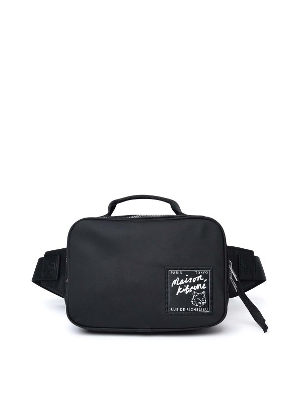 MAISON KITSUNÉ: borse a tracolla - Marsupio in poliammide nero