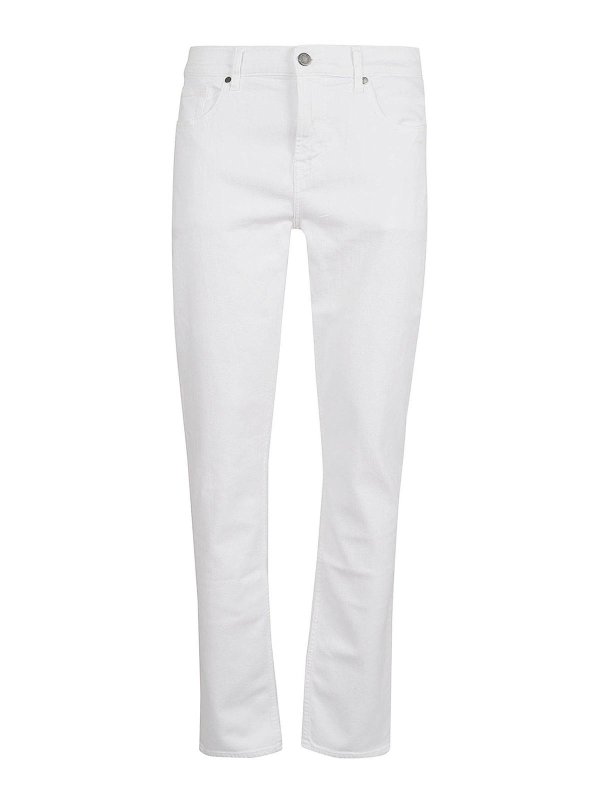7 FOR ALL MANKIND: Straight Leg Jeans - Straight Leg Jeans - Weiß