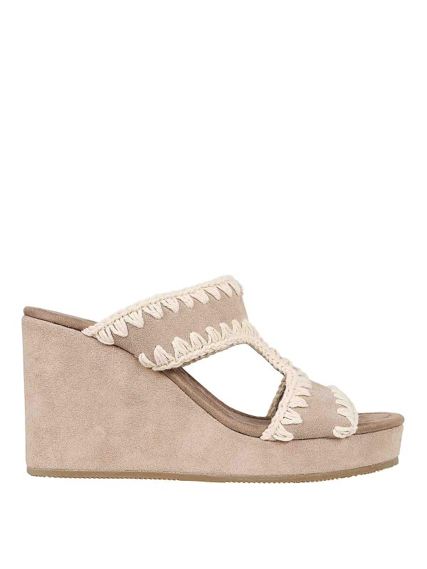 MOU: espadrilles - Wedge Plain Suede