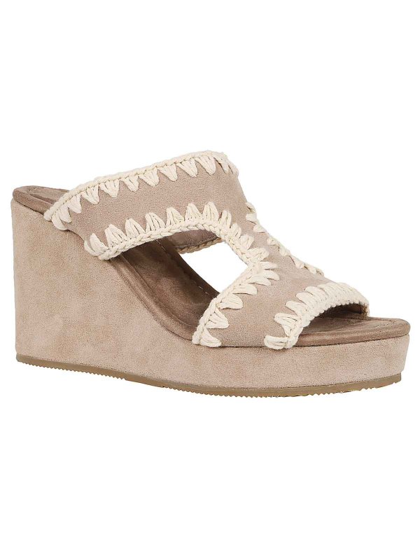 MOU: espadrilles online - Wedge Plain Suede