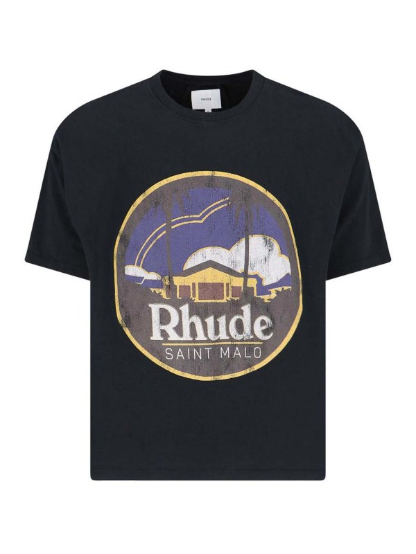 RHUDE: Camisetas - Camiseta - Negro