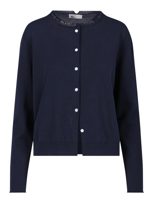 SIBEL SARAL: カーディガン - カーディガン - ブルー