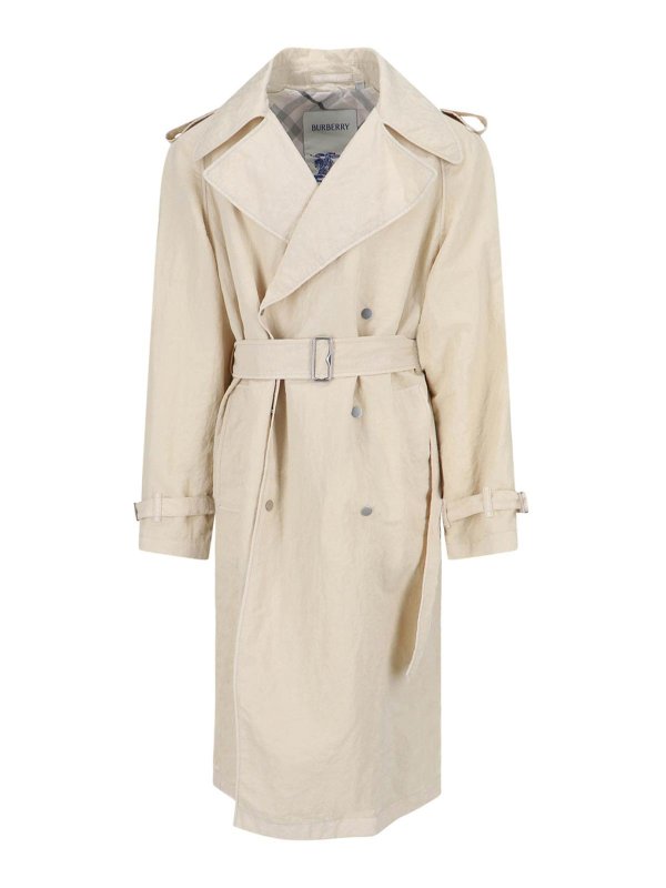 BURBERRY: Trenchs - Trench-Coat - Blanc