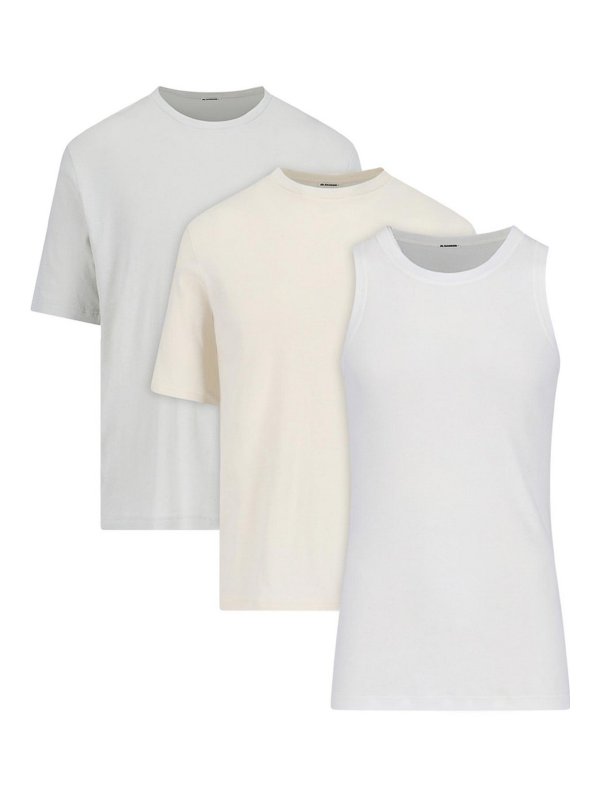 JIL SANDER: T-shirts - T-Shirt - Weiß