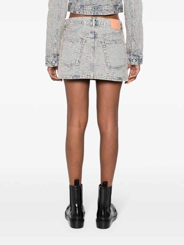 Acne Studios: mini skirts online - Denim mini skirt