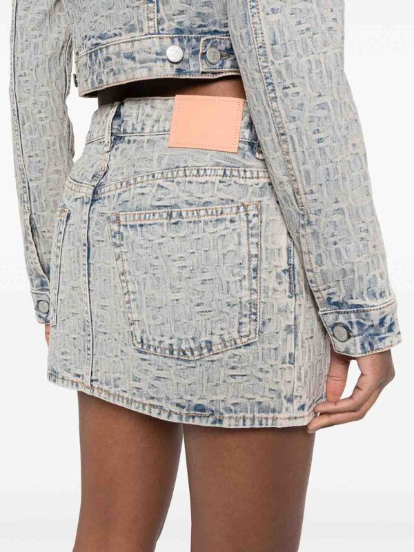 Denim mini skirt shop online: Acne Studios