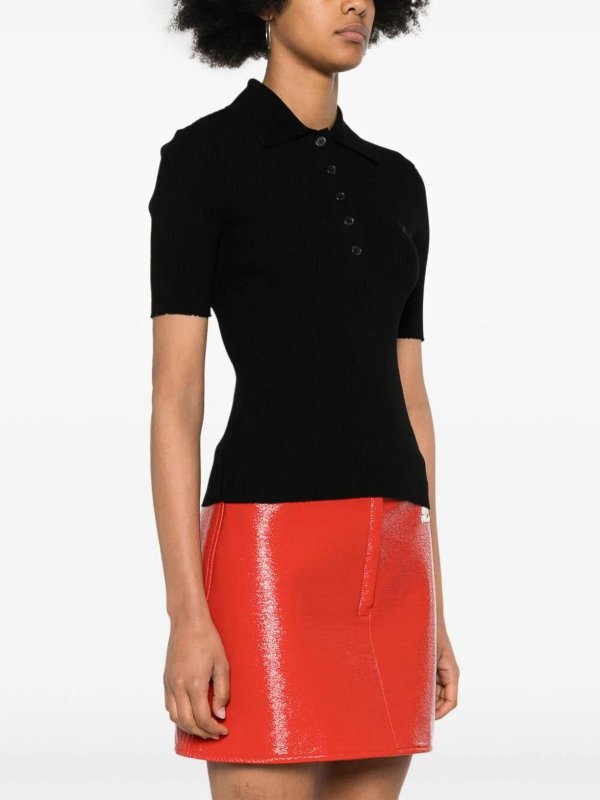 Courreges buy online Rib Knit Polo