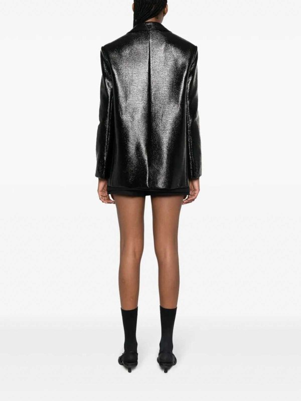 The Best Shops Courreges: leather jacket - Vinyl effect tailored jacket