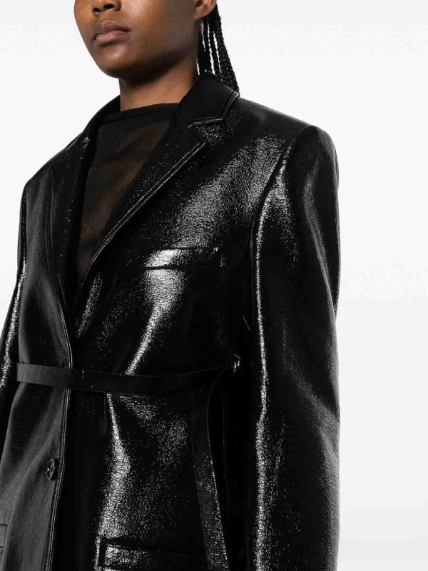 Courreges buy online Vinyl effect tailored jacket