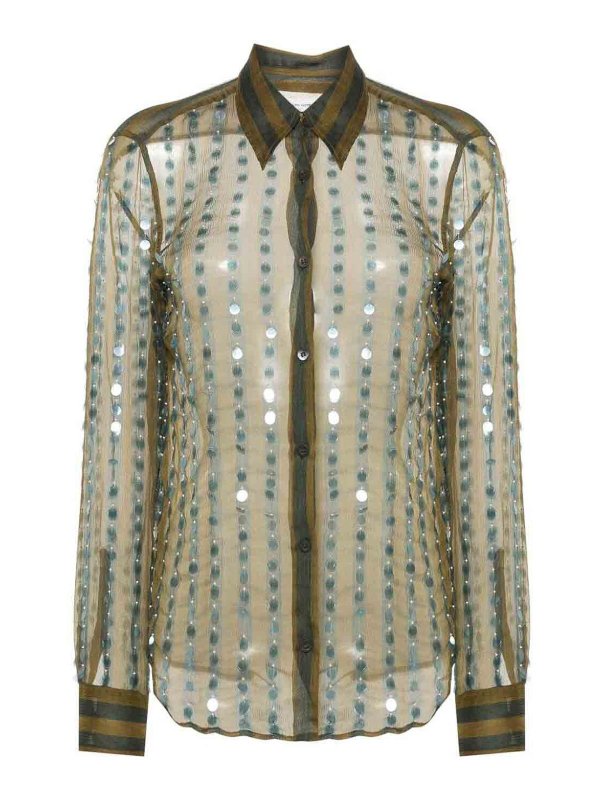 DRIES VAN NOTEN: Hemden - Hemd - Grün