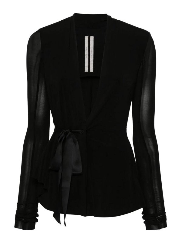 RICK OWENS: leather jacket - Hollywood leather jacket