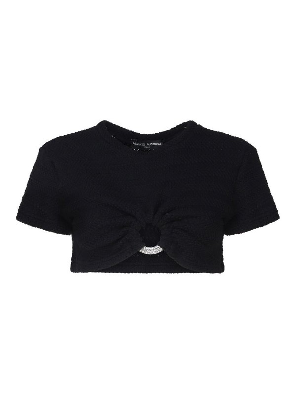 ALBERTO AUDENINO: Tops & Tank tops - Cropped Sweater With Cut- Out Detail