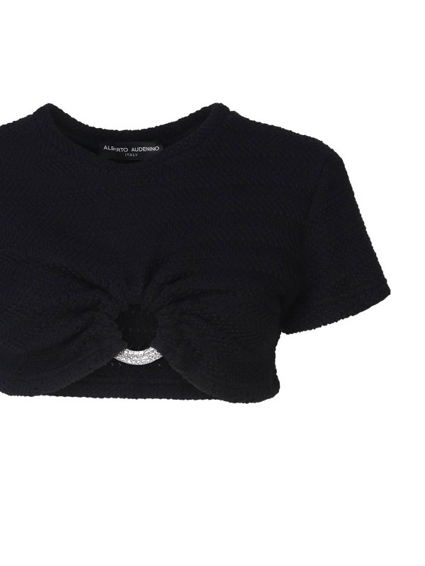 The Best Shops ALBERTO AUDENINO: Tops & Tank tops - Cropped Sweater With Cut- Out Detail