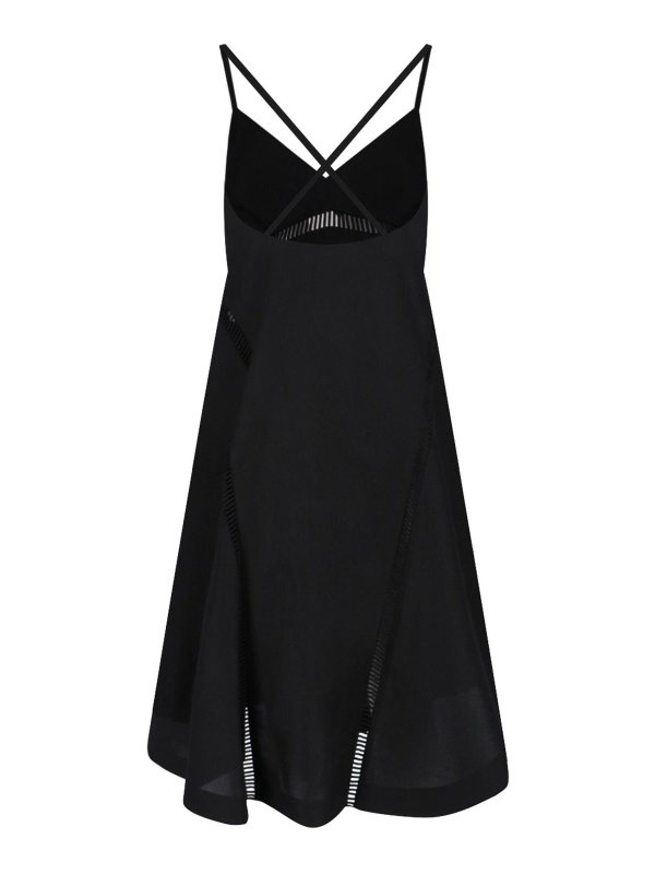 Sacai: Knielange Kleider online - Knielanges Kleid - Schwarz