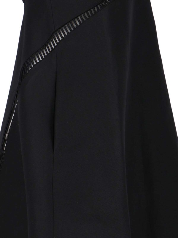 The Best Shops Sacai: Knielange Kleider - Knielanges Kleid - Schwarz