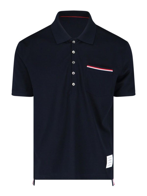 THOM BROWNE: polo shirts - Logo polo