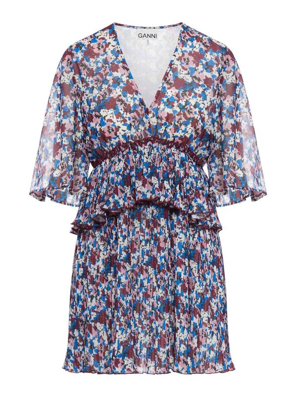 GANNI: ショートドレス - ショートドレス - マルチカラー