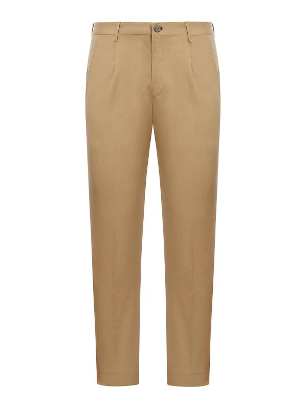 INCOTEX: カジュアルトラウザー - ショートパンツ - ブラウン