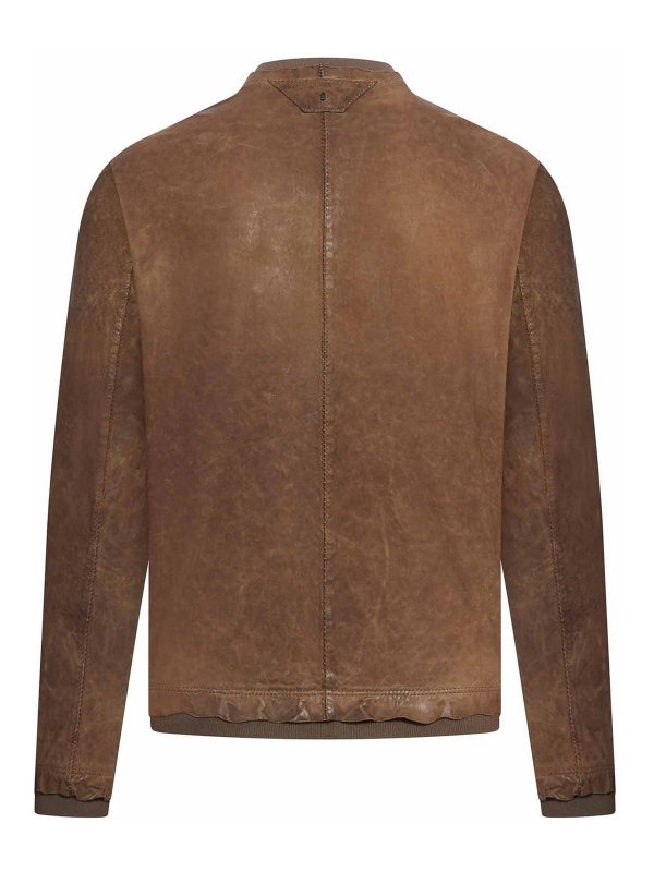 SALVATORE SANTORO: Lederjacken online - Casualjacke - Beige