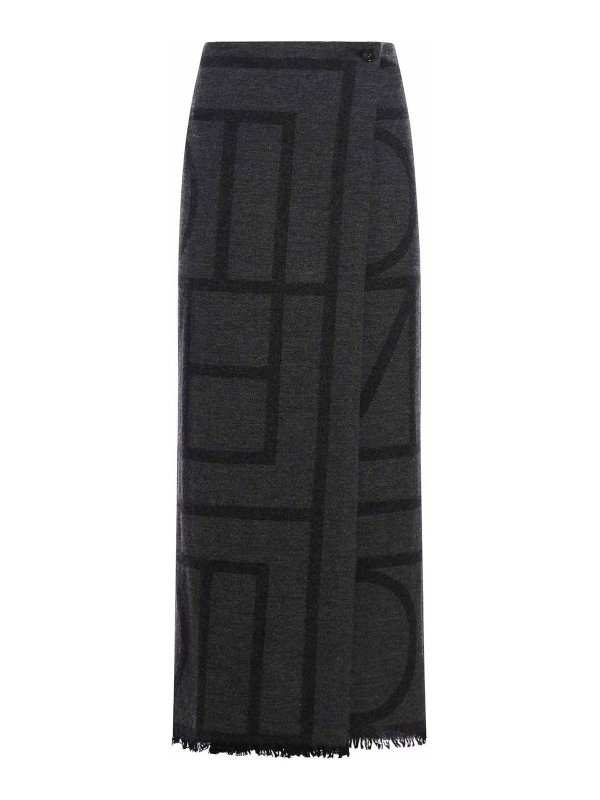 TOTEME: gonne al ginocchio  e longuette - Gonna lunga con monogramma