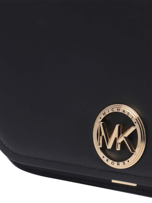 Borsa a tracolla Delancey nera shop online: Michael Michael Kors