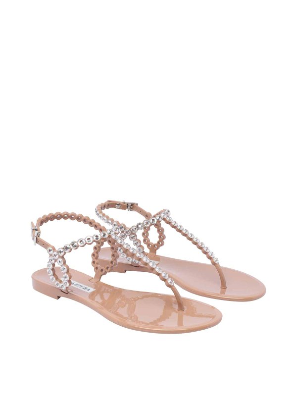 Aquazzura: sandals online - Almost Bare Crystal Jelly Sandals