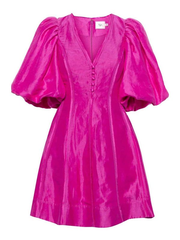 AJE: short dresses - Dusk Puff Sleeve Mini Dress