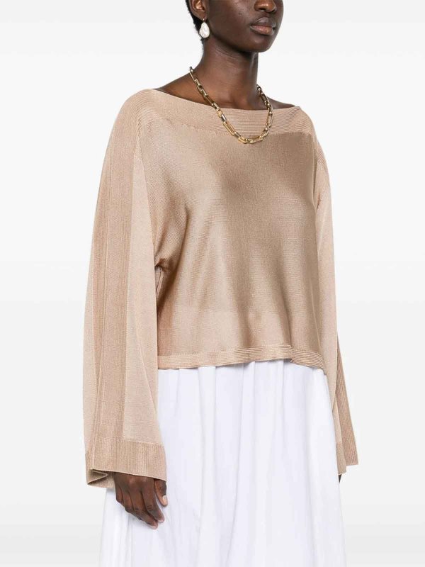 SA SU PHI: U-Boot-Ausschnitt online - U-Boot-Pullover - Beige