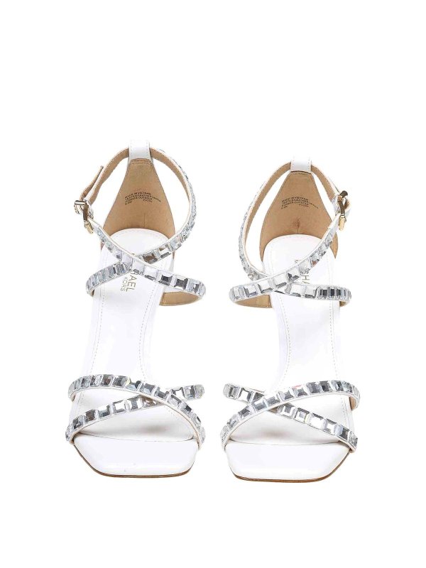The Best Shops MICHAEL KORS: sandals - Celia Sandal In Leather With Applied Stones