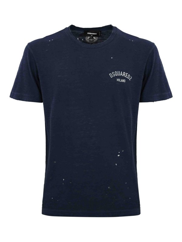 DSQUARED2: T-shirts - T-Shirt - Bleu