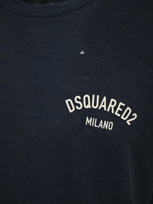 The Best Shops DSQUARED2: T-shirts - T-Shirt - Bleu