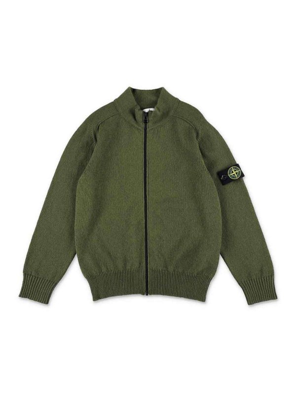 Stone Island Junior: Pull col rond - Pull Col Rond - Vert