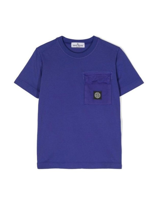 Stone Island Junior: Tシャツ - Tシャツ - ブルー