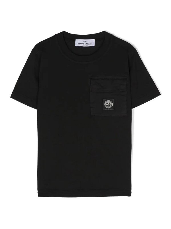 Stone Island Junior: Camisetas - Camiseta - Negro