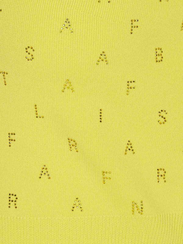 The Best Shops ELISABETTA FRANCHI: cardigans - Lettering Strass Logo Cardigan