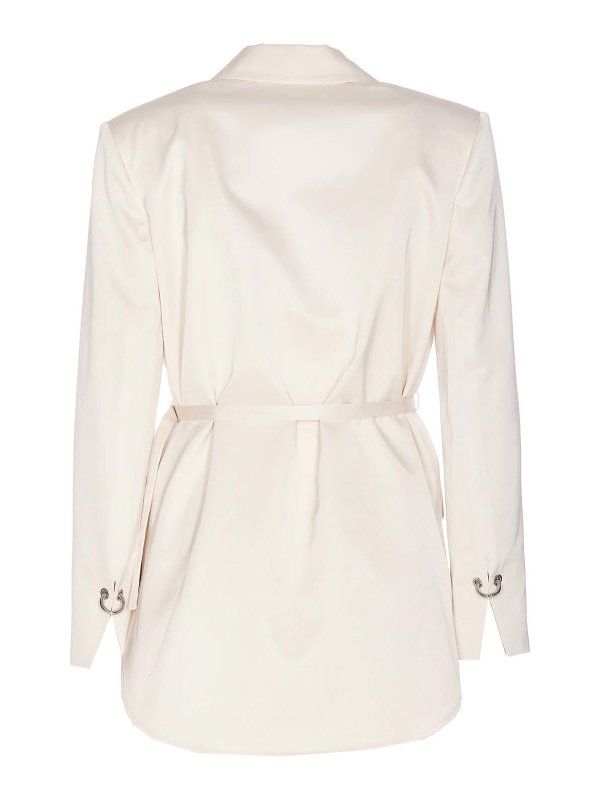 Pinko: blazers online - Satin Blazer With Thin Belt