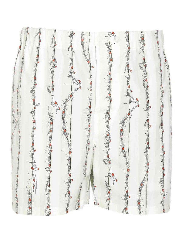 BOTTEGA VENETA: Trousers Shorts - Printed Cotton Short