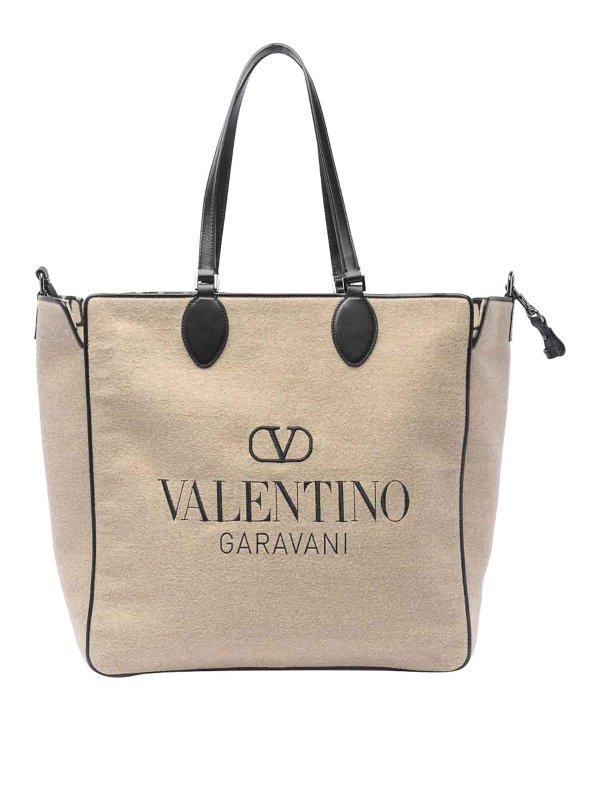 VALENTINO GARAVANI: クロスボディバッグ - クロスボディバッグ - ベージュ