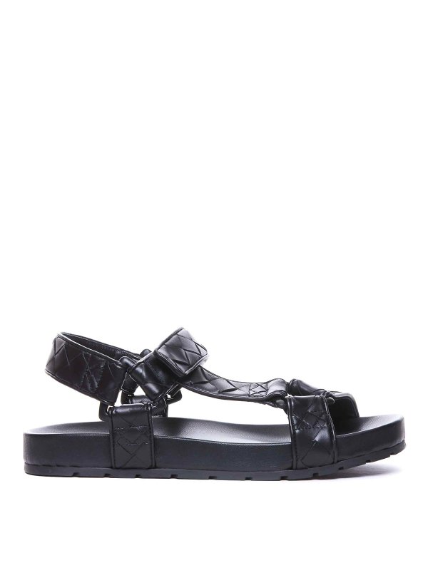 BOTTEGA VENETA: サンダル - サンダル - 黒