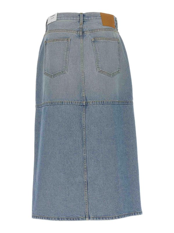 B SIDES JEANS: Jupes midi et au genou online - Jupe Midi - Bleu Clair