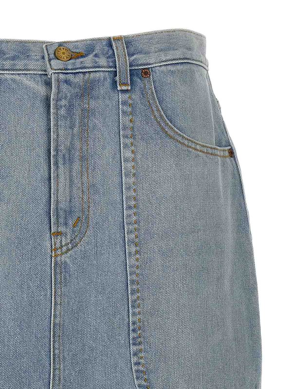 The Best Shops B SIDES JEANS: Jupes midi et au genou - Jupe Midi - Bleu Clair